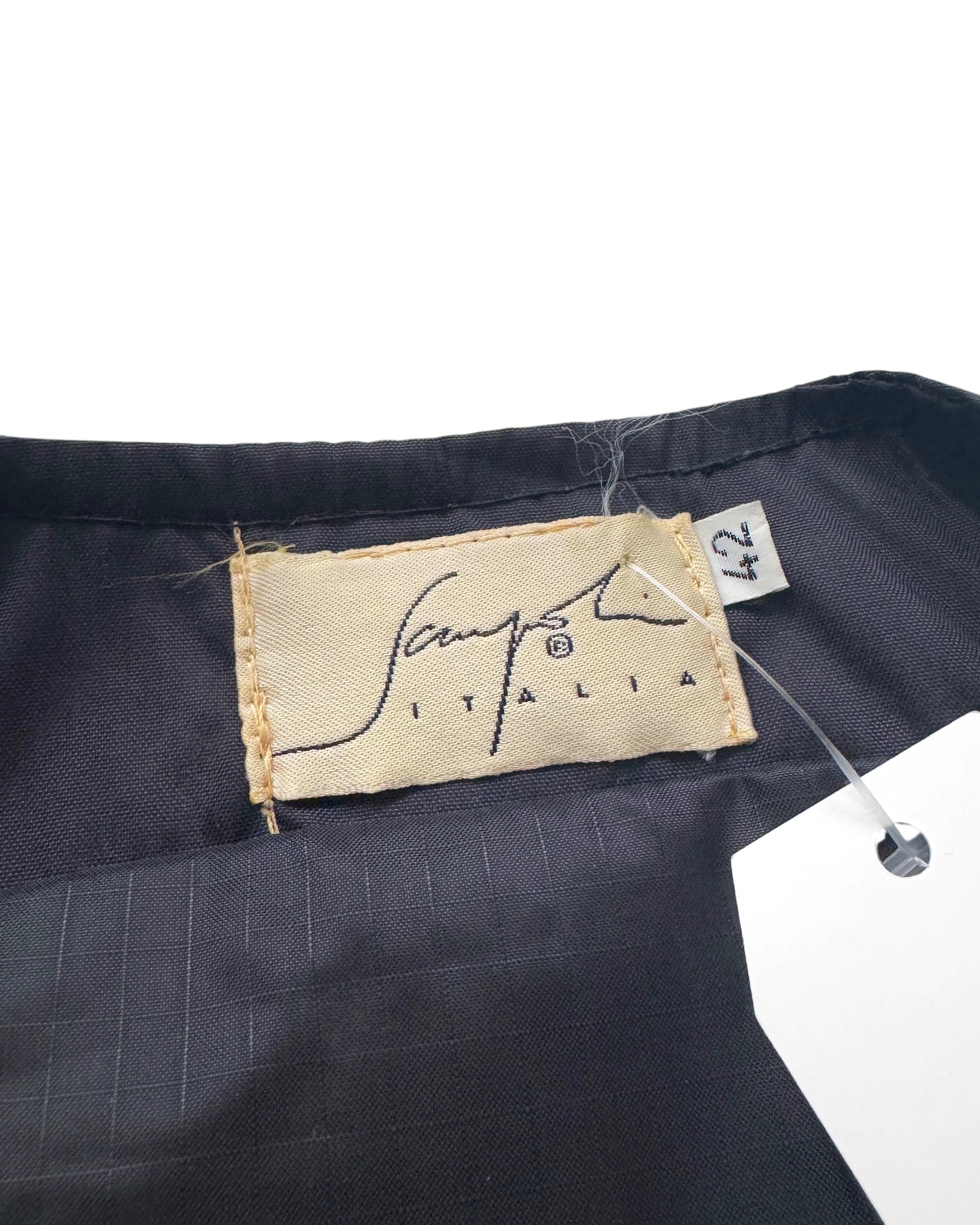 Vintage Italian Structured Biker-Inspired Crop Top en vente 3
