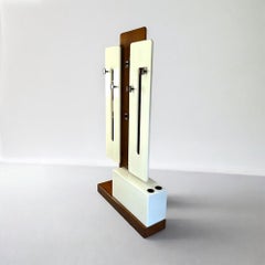 Vintage Italian Style Free Standing Coat Hanger in Lacquered Wood 1960s