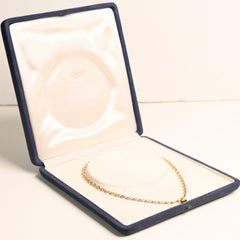 Vintage 14K Yellow Gold Necklace. Detailed Interlocking Pattern Necklace Italian