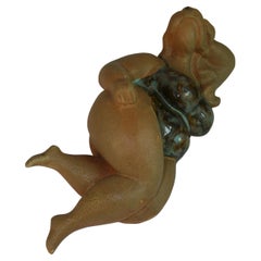 Italienische Terrakotta-Skulptur einer badenden Schönheit im Vintage-Stil, 1960er Jahre