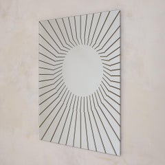Vintage Italian Sunbeam Wall Mirror by Rimadesio