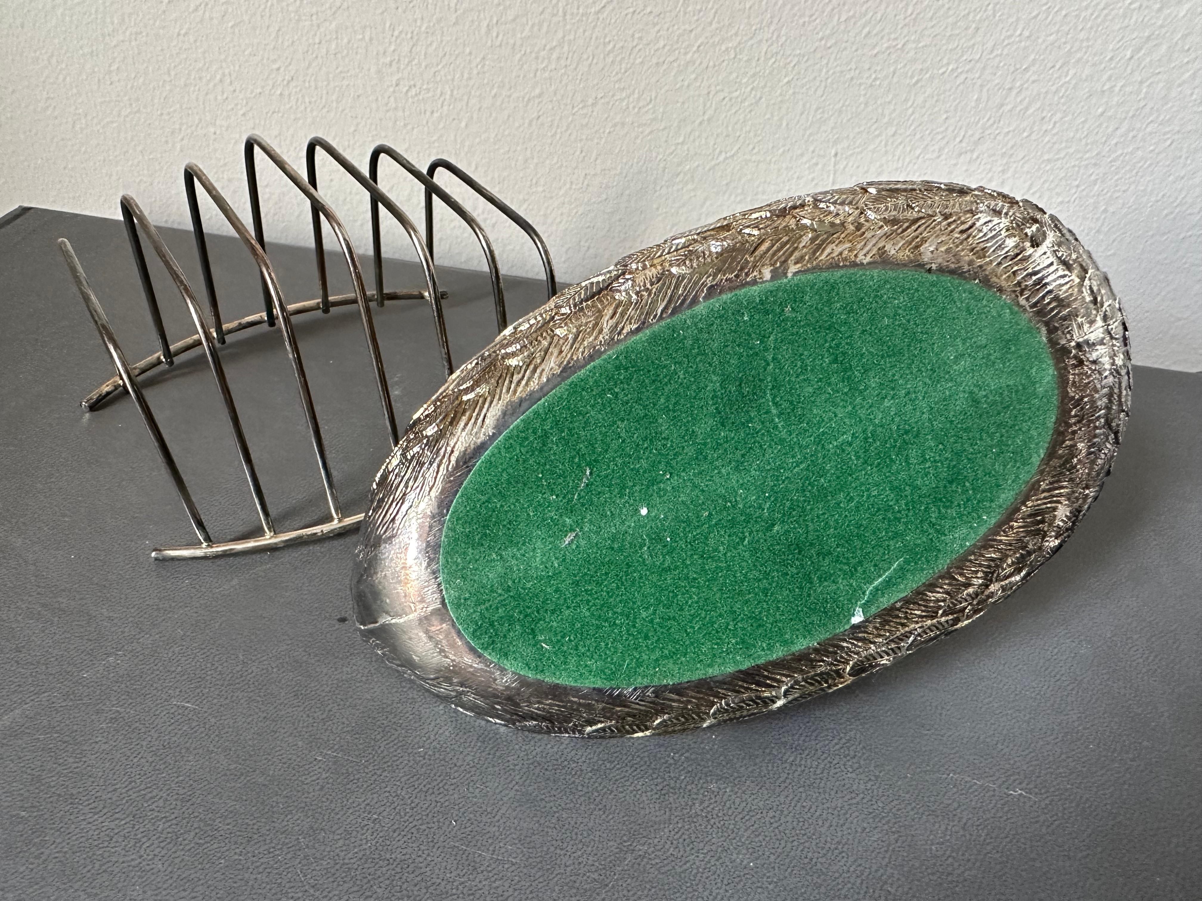 vintage Italian Swan Toast Rack, Silver-Plated, 1970s – Elegant and Versatile For Sale 5