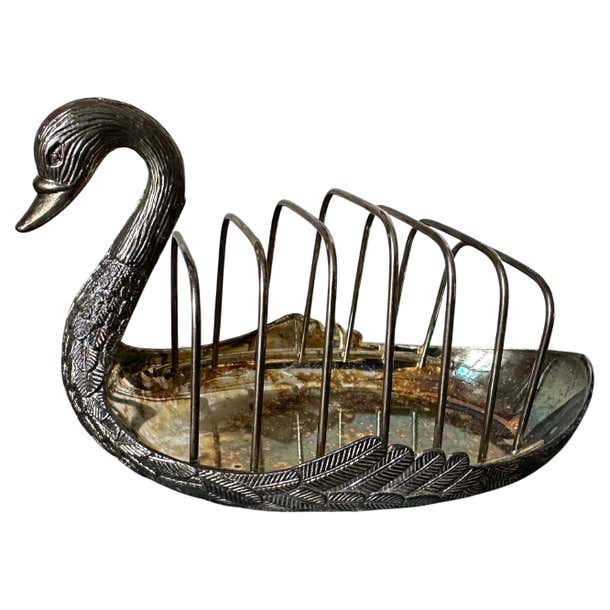 vintage Italian Swan Toast Rack, Silver-Plated, 1970s – Elegant and ...