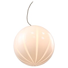 Vintage Italian Swirl Globe Pendant Lamp, 1970s
