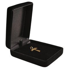Colgante Vintage Italiano Diseño T, Oro Amarillo 18k