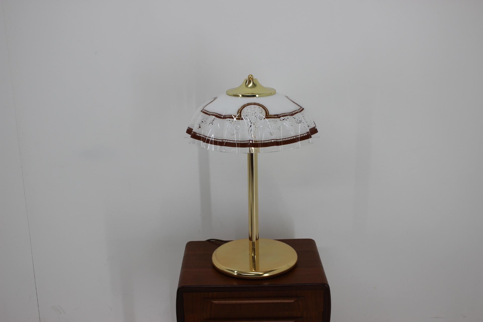 Laiton Lampe de bureau italienne vintage, années 1980 en vente