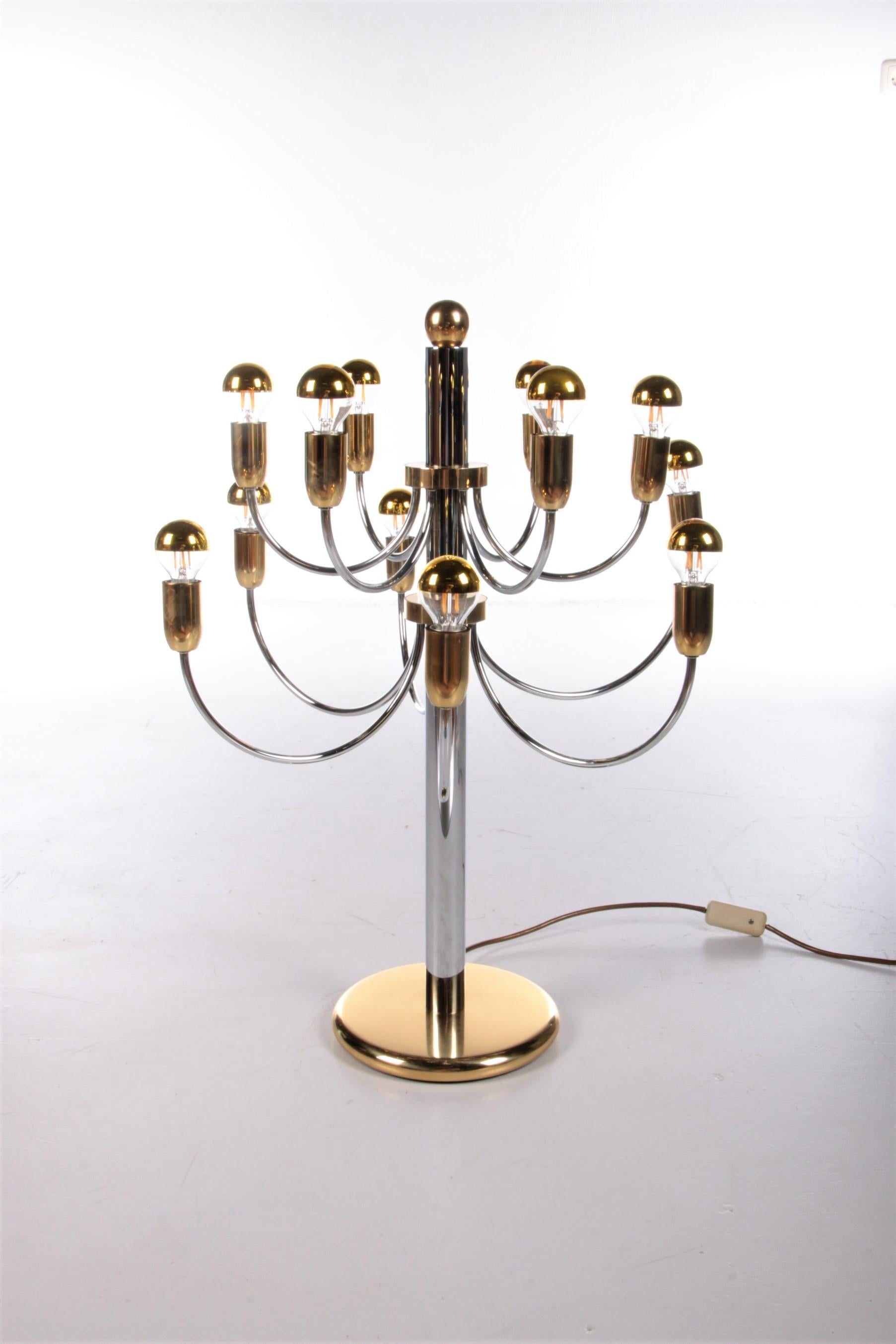 Vintage Italian Table Lamp Hollywood Regency, 1960


Very nice design lamp seems to be a design by Gaetano Sciolari.

This nature-inspired lamp is a rare example and follows the lines of the Pistillino lamp, designed in 1969 by Studio Tetrarch for
