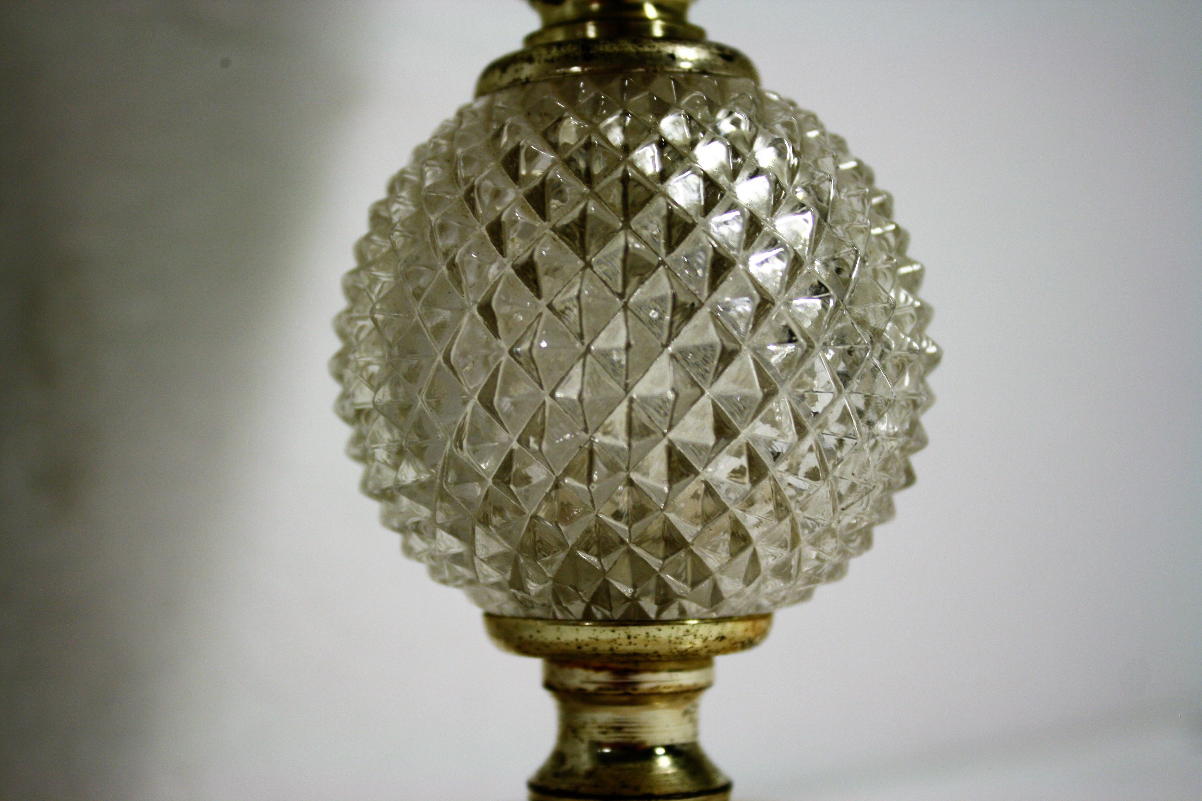Vintage Italian Table Lamp Made from Marble and Crystal, 1960s In Good Condition In HEVERLEE, BE