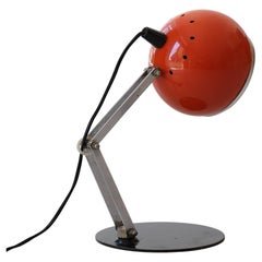 Vintage Italian Table or Desk lamp in Lacquered Metal and Chrome, 1970s