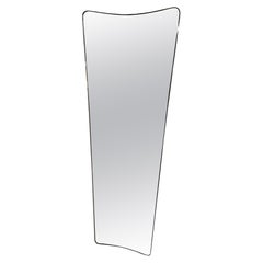Vintage Italian Tall Wave Wall Mirror 1960s