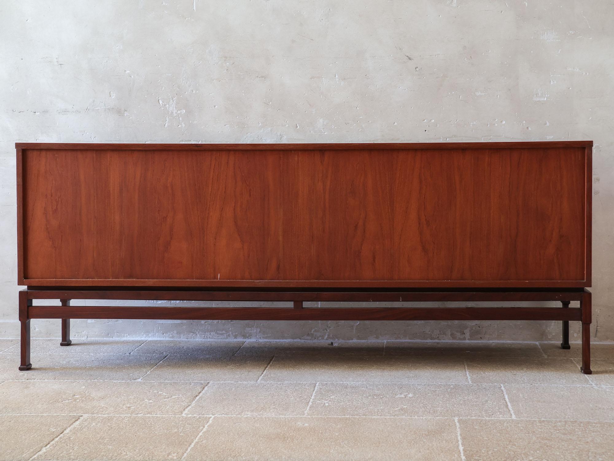 Vintage Italian teak sideboard in the style of Vittorio Dassi, 1970s For Sale 9