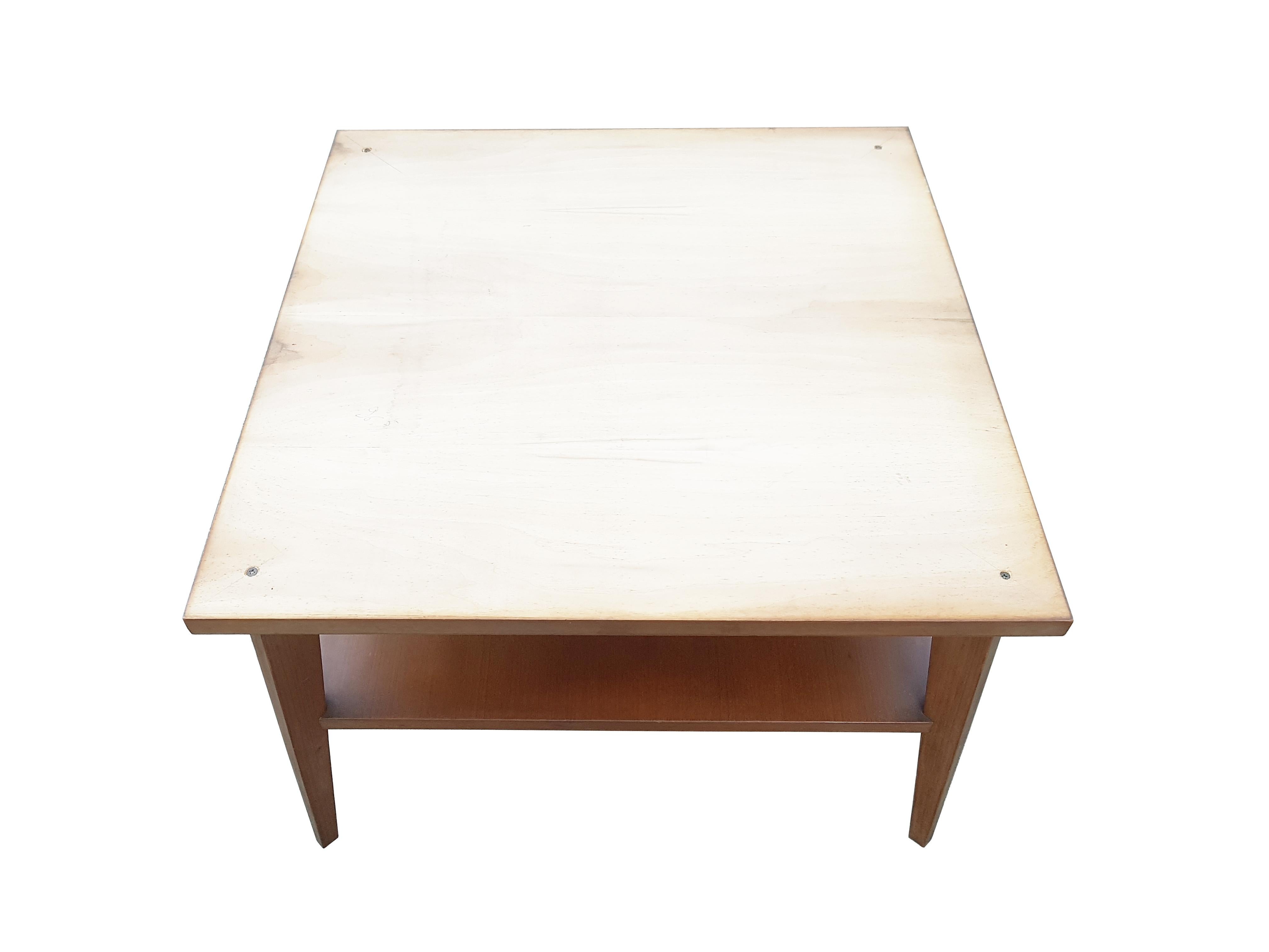 Italienischer Vintage-Couchtisch aus Teakholz und grünem Glas aus den 1960er Jahren im Angebot 7