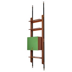 Vintage Italian Teak Wood Wall Unit with Adjustable Height  Restyled by RETRO4M