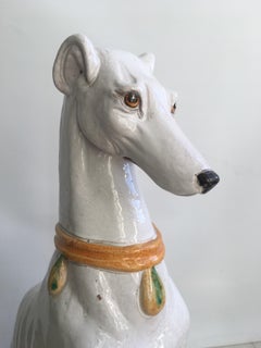 Vintage Italian Terracotta Dog Greyhound Whippet