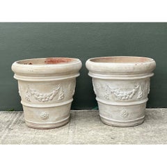 Vintage Italian Terracotta Planters - A Pair