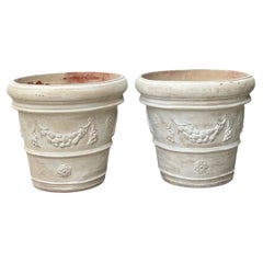 Vintage Italian Terracotta Planters - A Pair