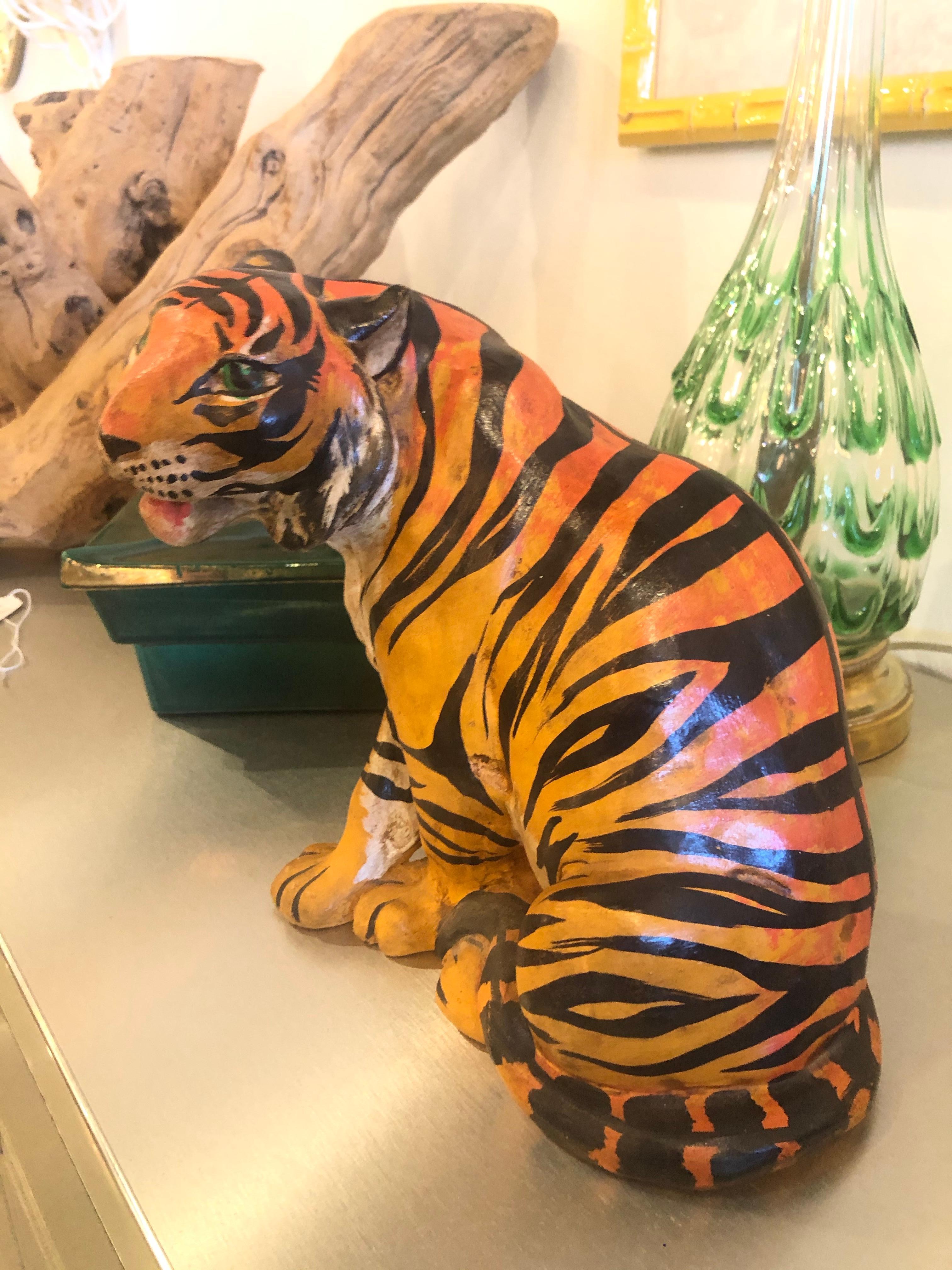 leather tiger statue