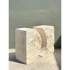 Vintage Italian Tessellated Stone Dining Table Pedestal