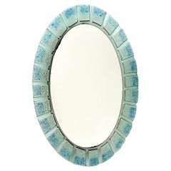 Vintage Italian Textured Glass Mirror