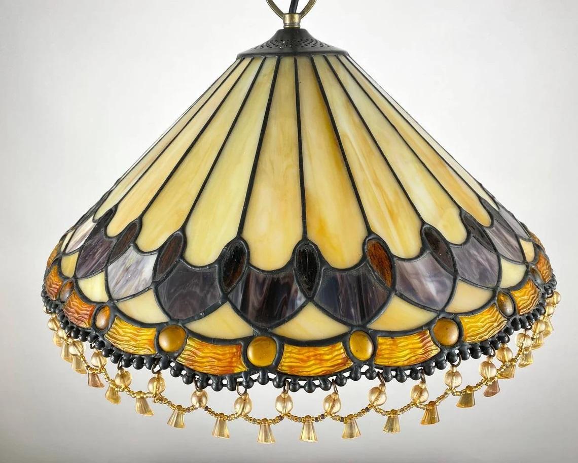 tiffany style chandelier vintage
