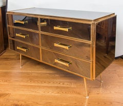 Vintage Italian Tinted Mirrored Dresser