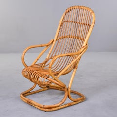 Vintage Italian Tito Agnoli Rattan Chair