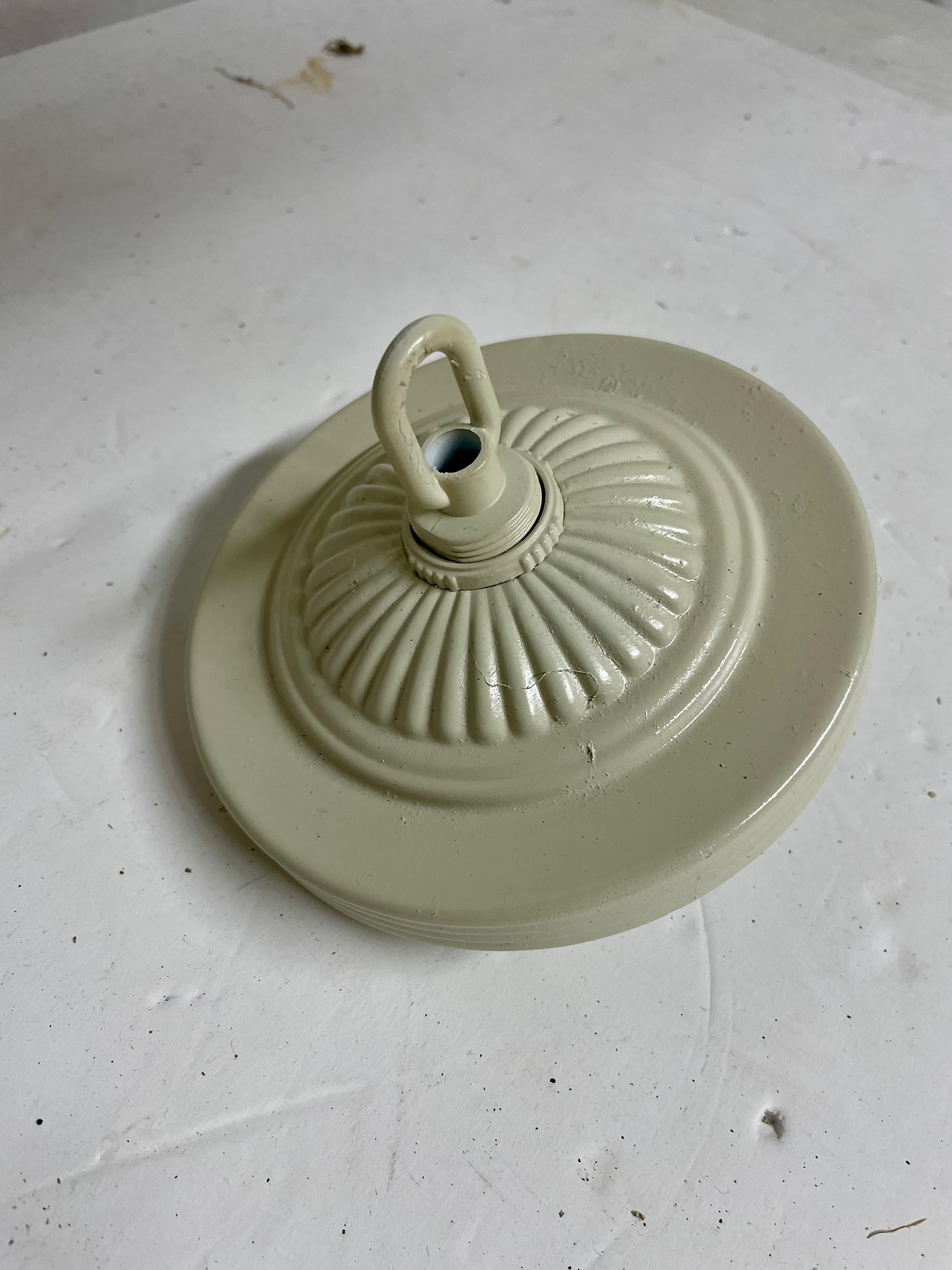 Lampadario floreale italiano vintage in tole 11