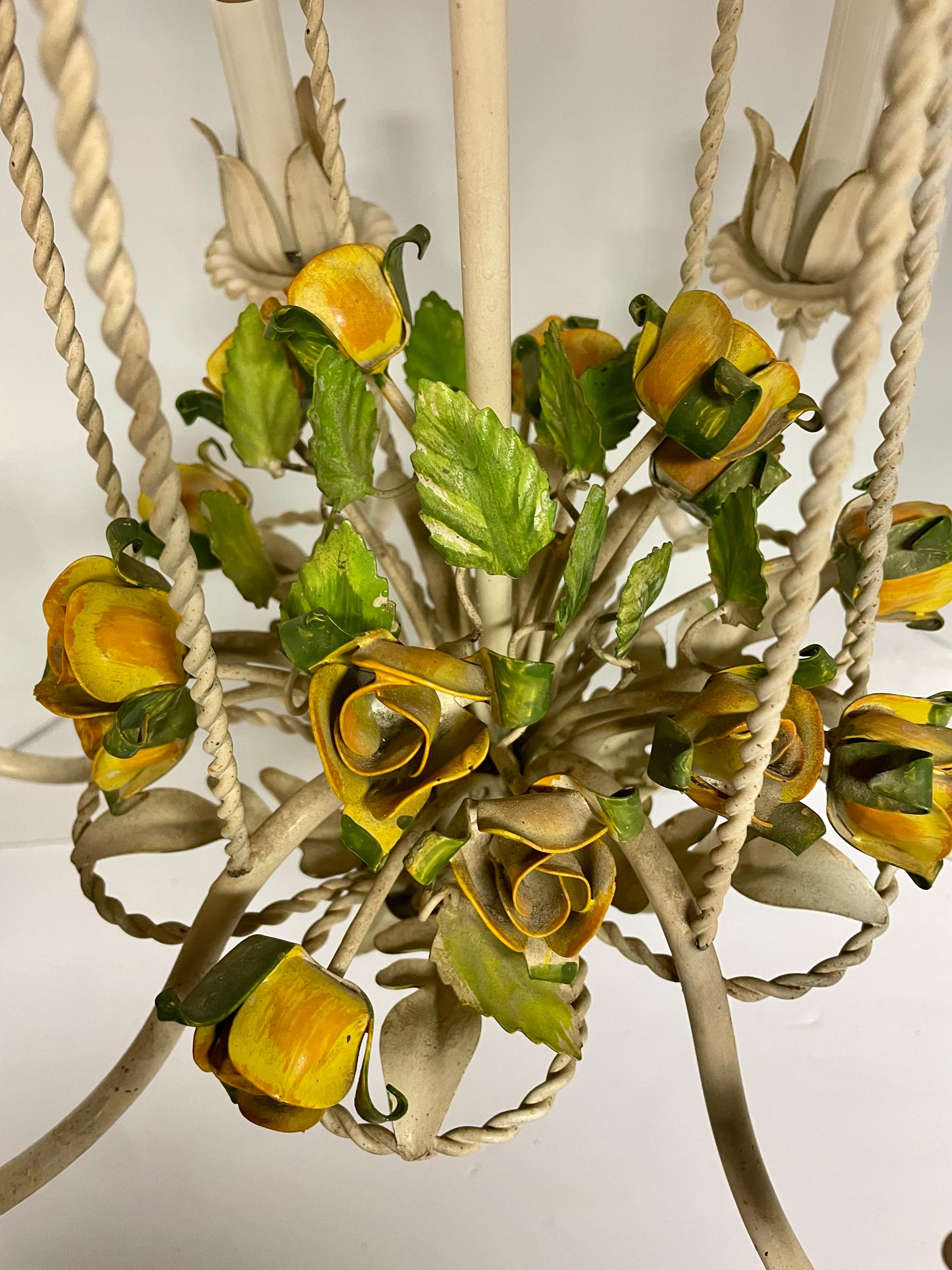vintage italian floral chandelier