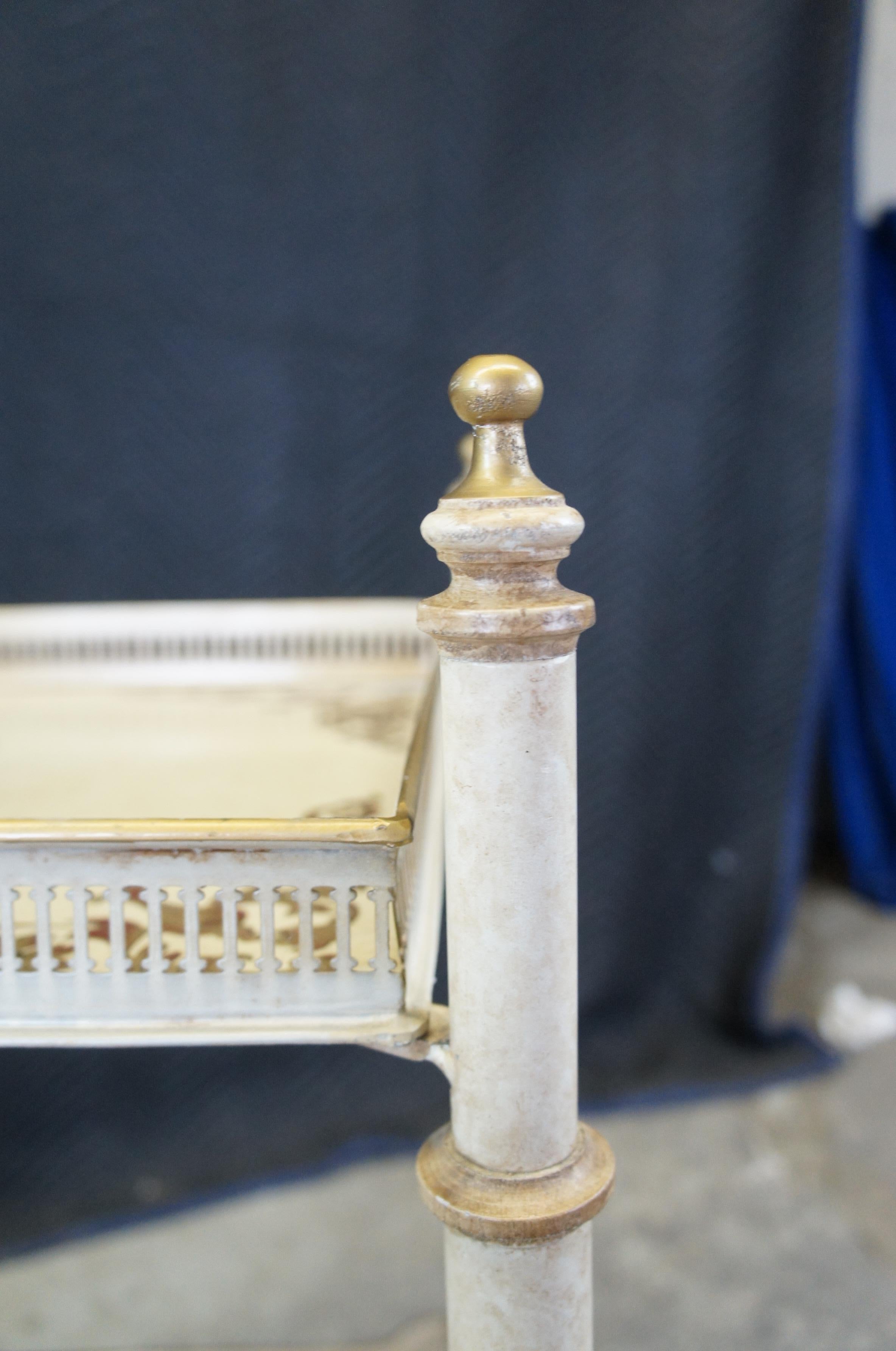 Vintage Italian Tole Painted 2 Tier Beverage Serving Cart Removable Tray Tables 6