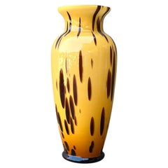 Vintage Italian Tortoise Glass Vase