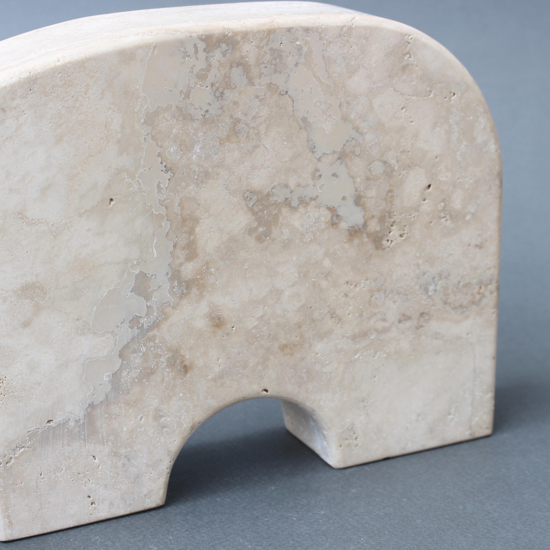 Vintage Italian Travertine Aardvark Table Sculpture by Mannelli Bros For Sale 7