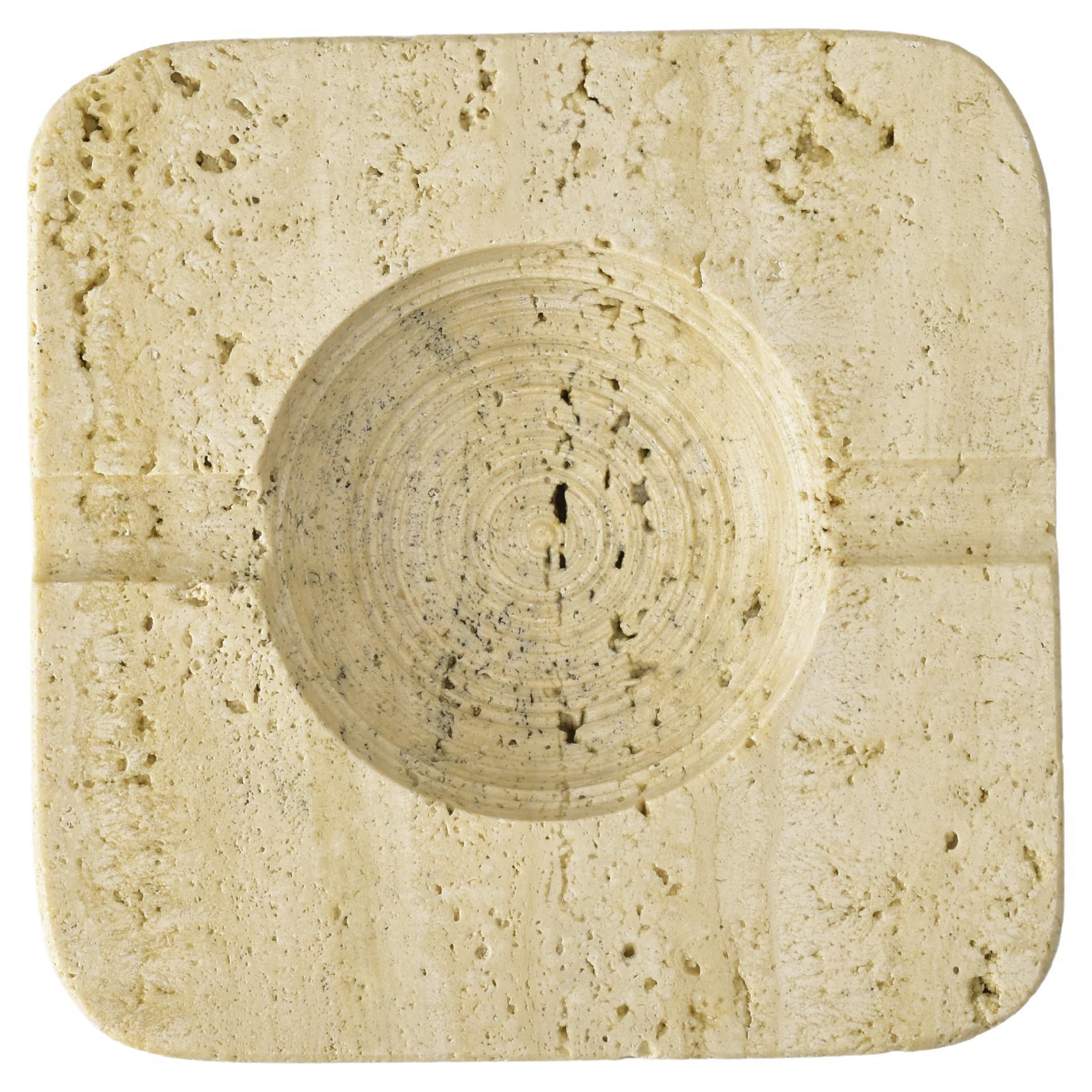 Posacenere in travertino italiano vintage Fratelli Mannelli Enzo Mari