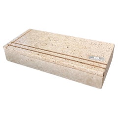 Vintage Italian Travertine Box by Cerri Nestore, 1970s