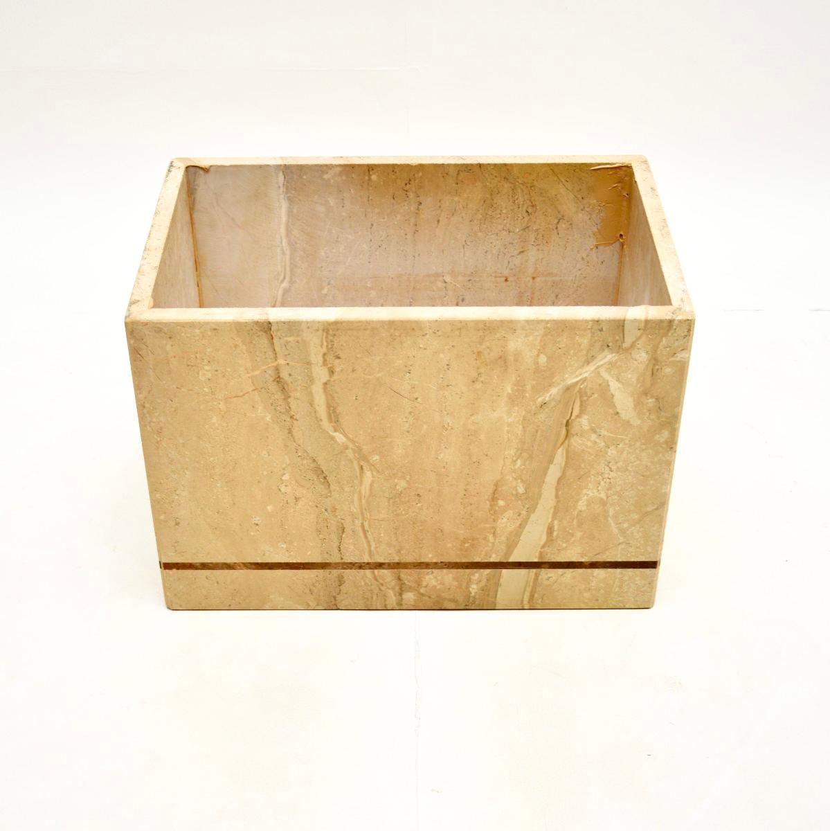 Vintage Italian Travertine Coffee Table 5