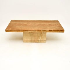 Vintage Italian Travertine Coffee Table