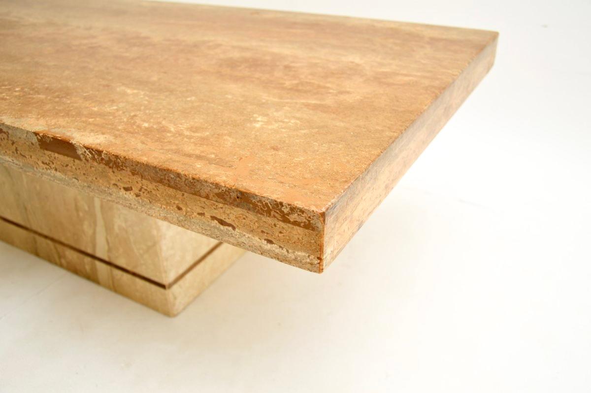 Vintage Italian Travertine Coffee Table 3