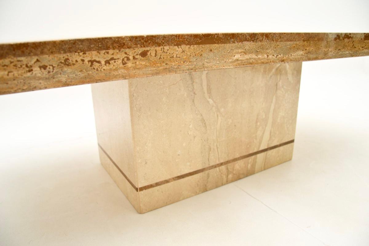 Vintage Italian Travertine Coffee Table 4