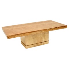 Vintage Italian Travertine Coffee Table