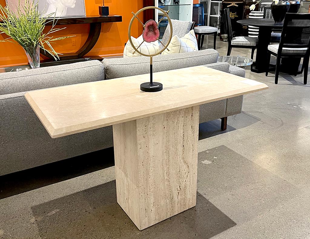 Vintage Italian Travertine Console Table 1970’s For Sale 6