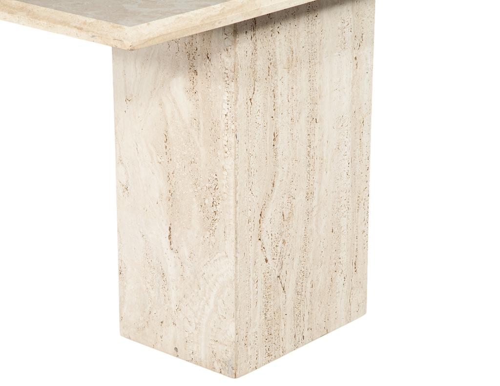 Vintage Italian Travertine Console Table 1970’s For Sale 1