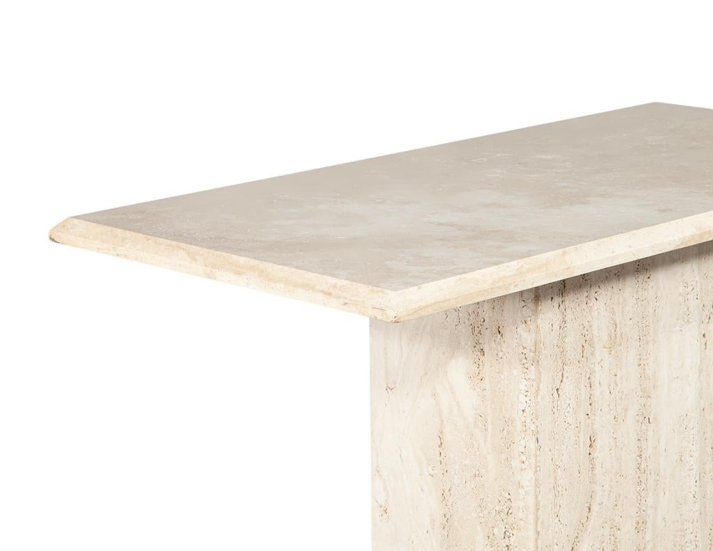 Vintage Italian Travertine Console Table 1970’s For Sale 2