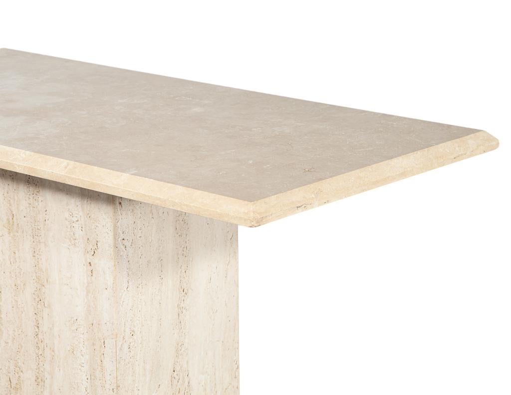 Vintage Italian Travertine Console Table 1970’s For Sale 3