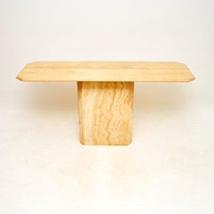 Console italienne vintage en travertin