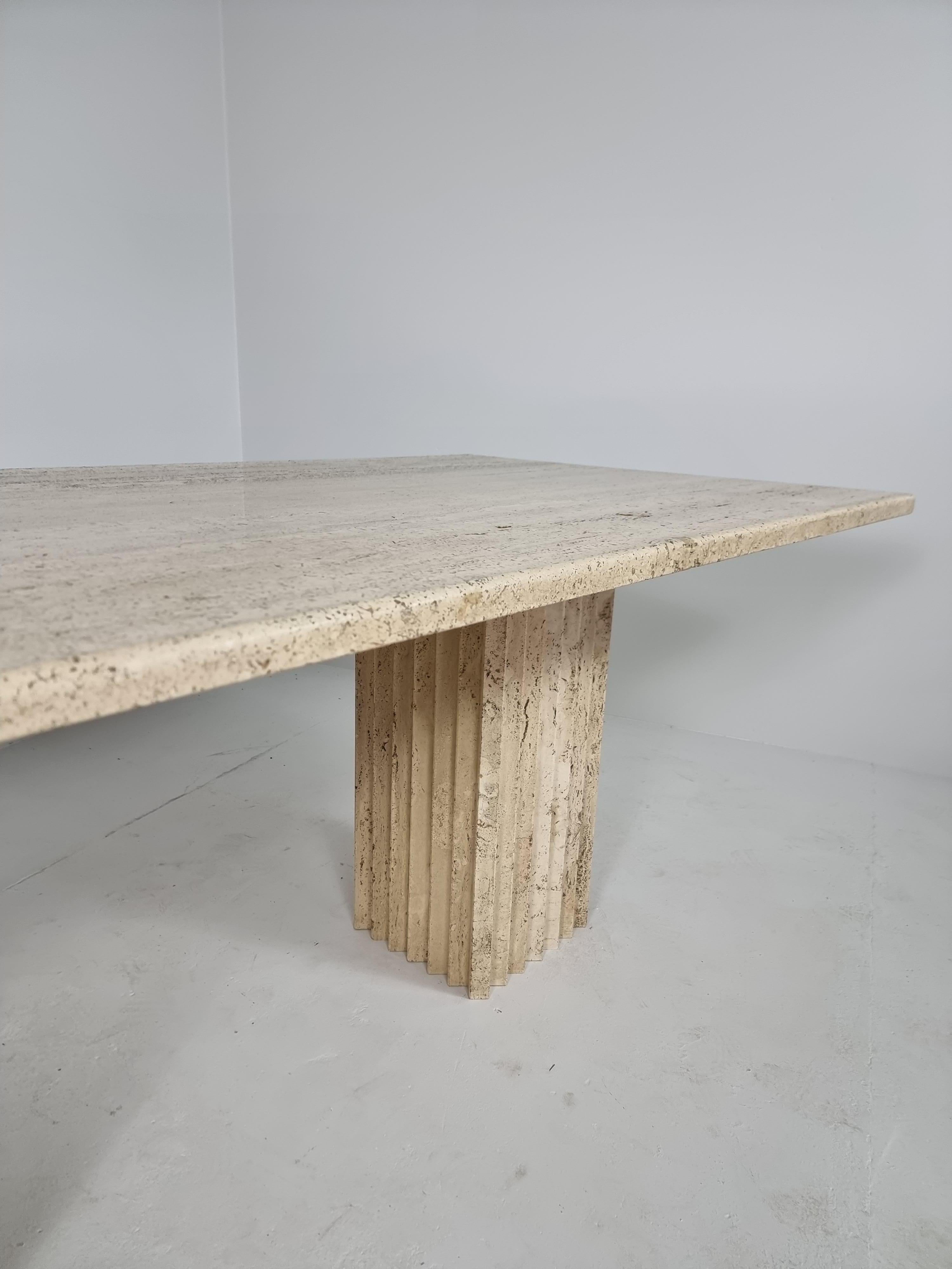 travertine marble dining table