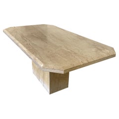 Vintage Italian Travertine Dining Table