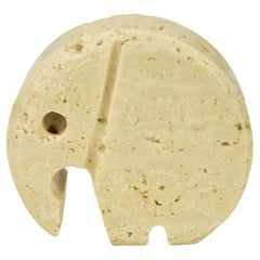 Vintage Italian Travertine Elephant Sculpture Paperweight Fratelli Mannelli 1970