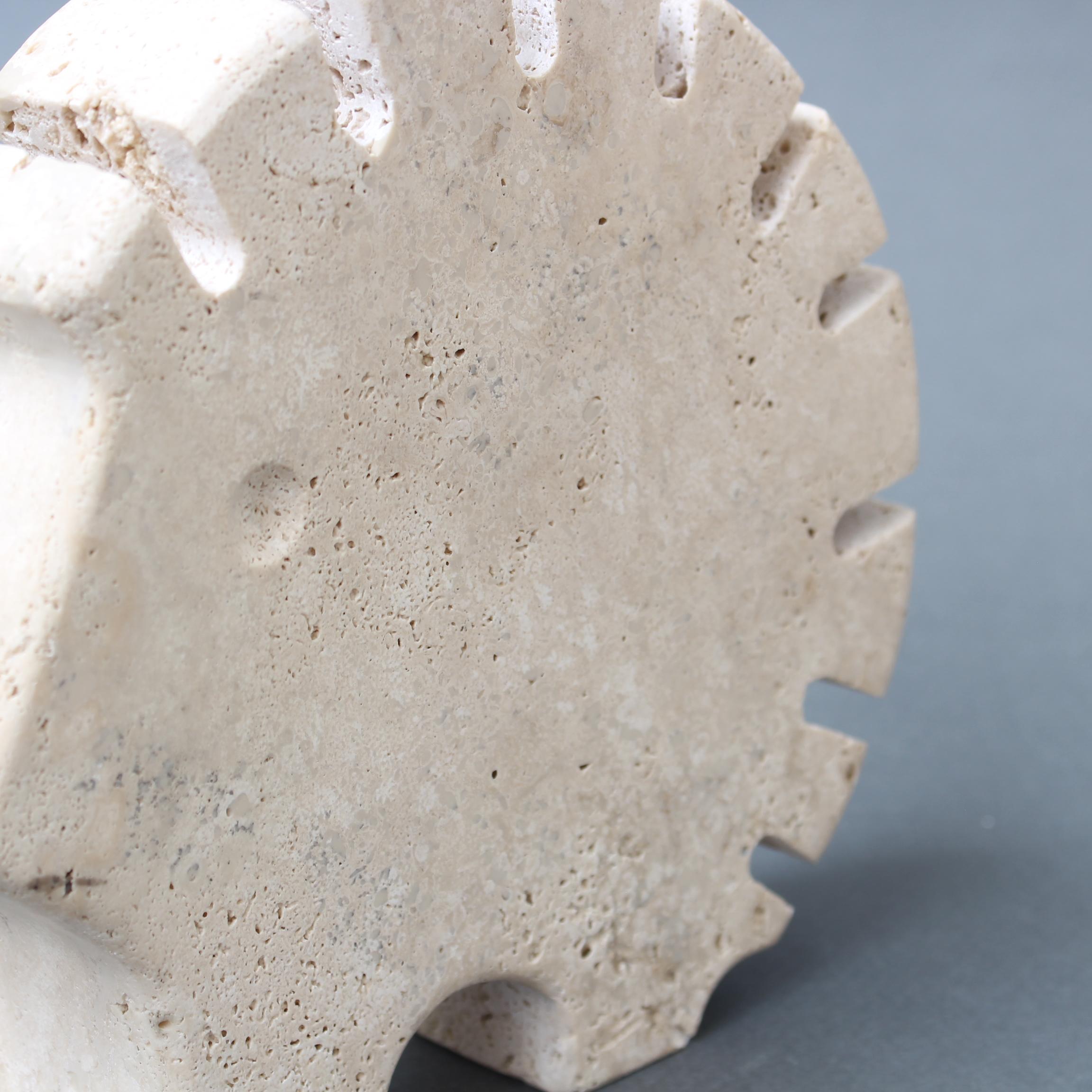 Escultura de mesa vintage italiana de travertino y puercoespín de Mannelli Bros en venta 1