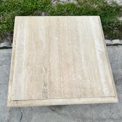Vintage Italian Travertine Side Table