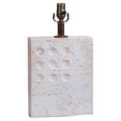 Vintage Italian Travertine Table Lamp