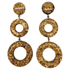 Vintage Italian Triple Drop Earrings 1970s